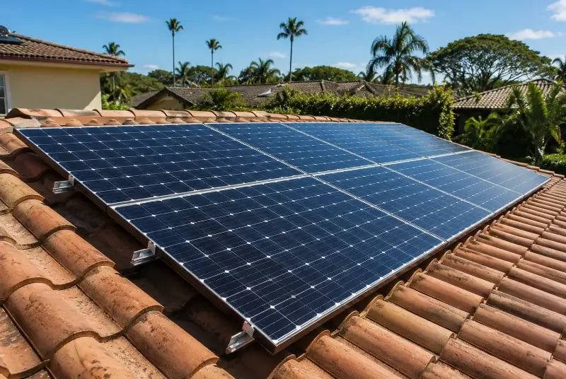 Installation de panneaux solaires aux Plans